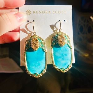 Kendra Scott Deva Earring with Gold Drusy Stone